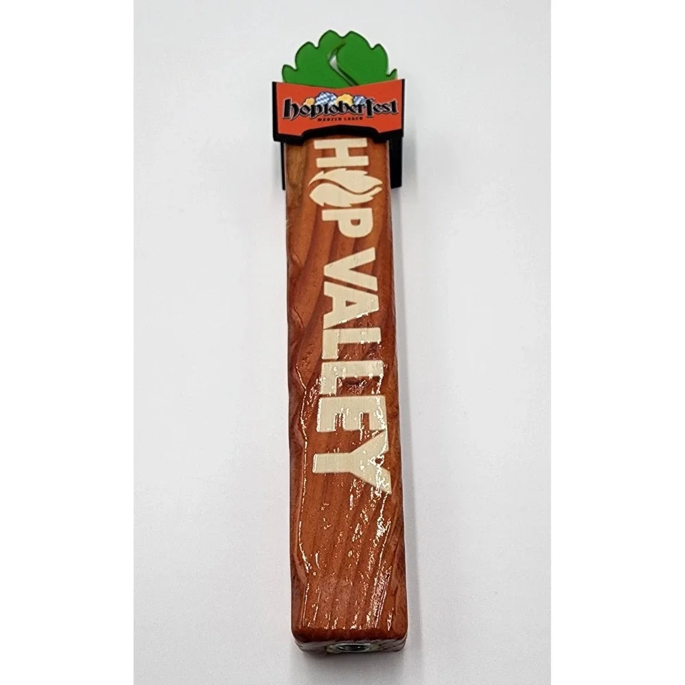 HOPTOBER FEST MARZEN‎ LAGER BEER BAR TAP HANDLE HOP VALLEY WOOD LOOK